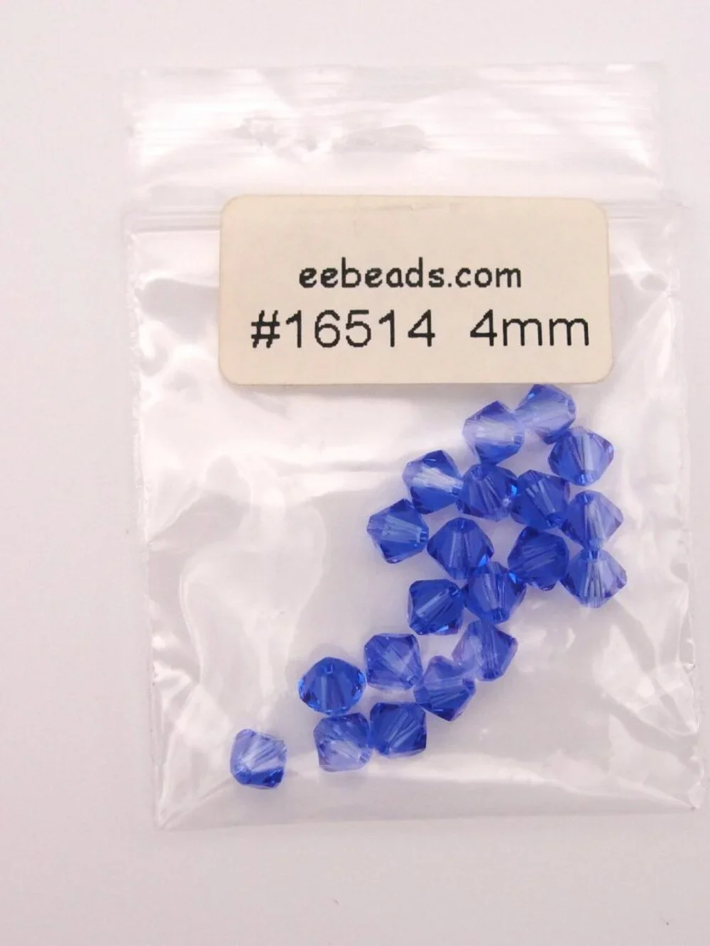 Swarovski 4mm Bicone Crystal Set Clear, Sapphire, Jonquil (60pc) Gossamer Floss - Picture 6 of 6